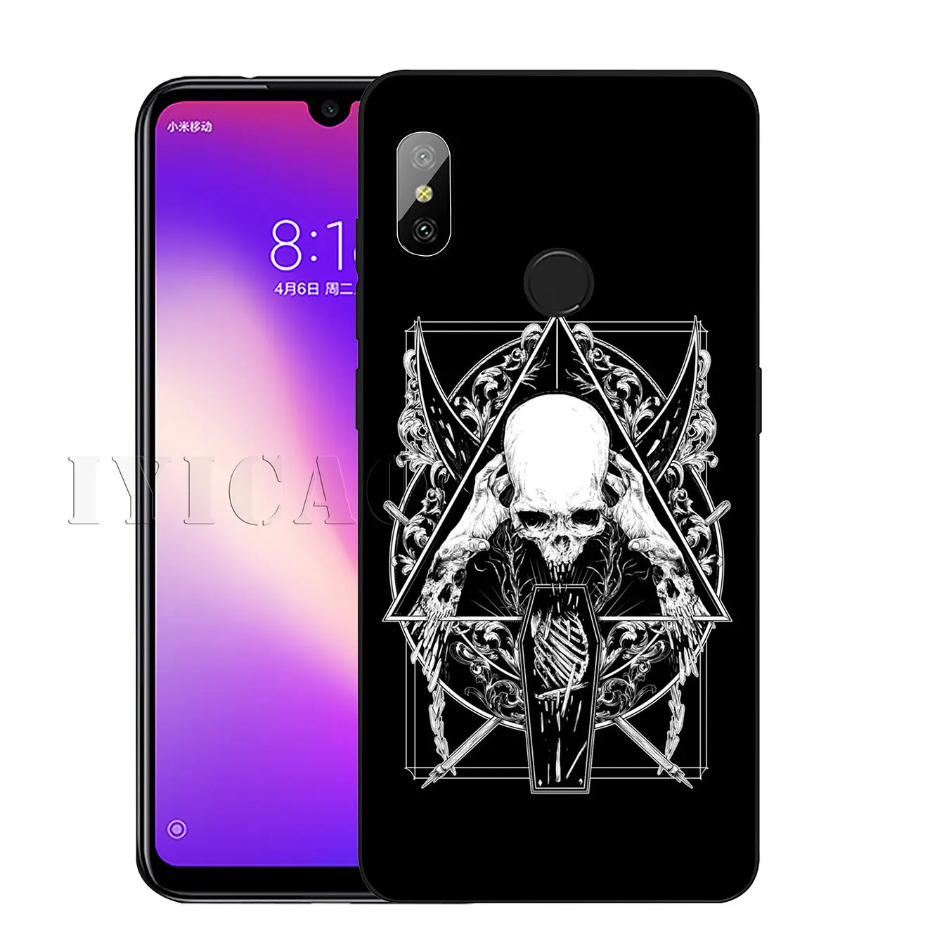 IYICAO сатанинский Череп Мягкий силиконовый чехол для телефона Xiaomi Redmi K30 K20 8A 7A 6A 5A S2