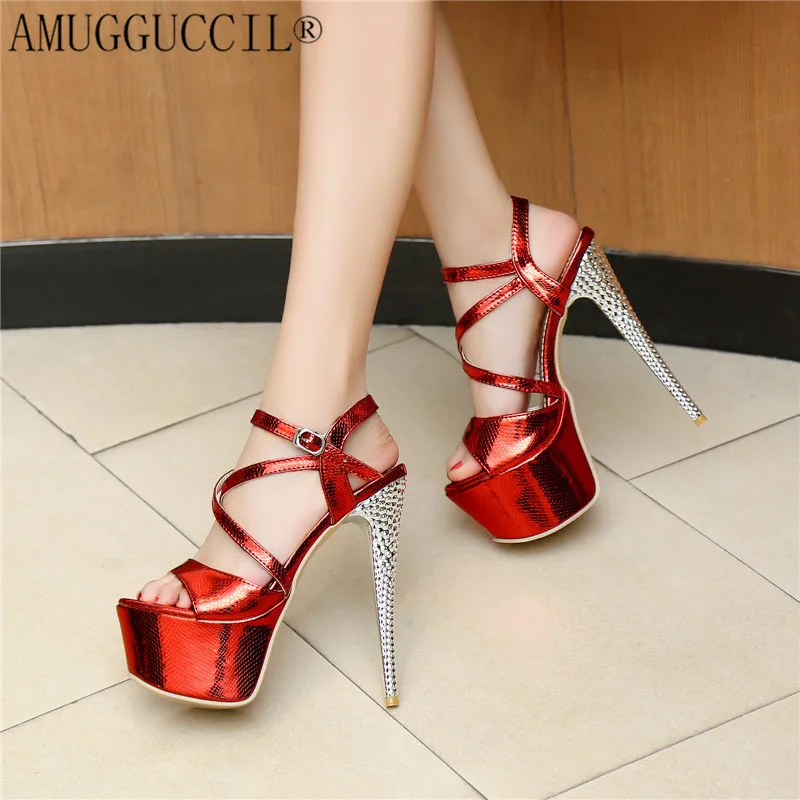 2017 Новый Гладиатор Сандалии Женщины Платформа Насосы Туфли На Каблуках Женщина