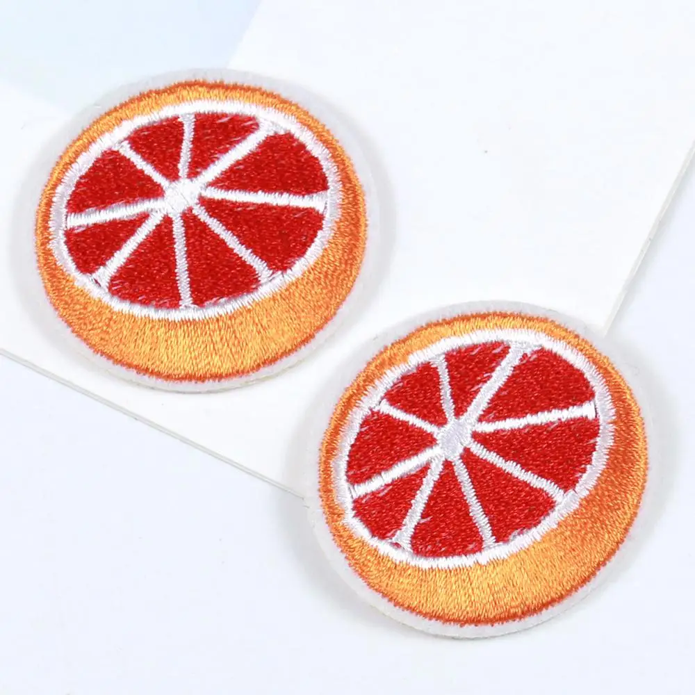 2 шт. красивая оранжевая вышивка горячий утюжок на наклейке ручной работы DIY