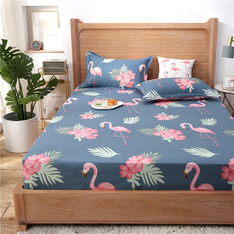 Полосатая простыня для кровати на резинке с резиновой простыней в простом стиле