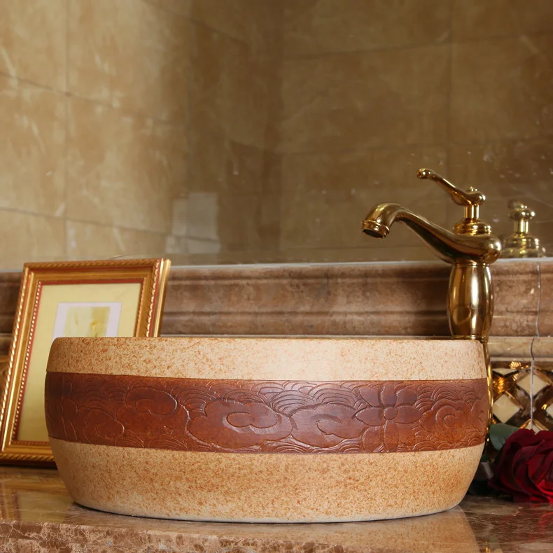 [King] Yan Hot Jingdezhen Ceramic Art Basin drum counter basin wash washbasin 1126 |