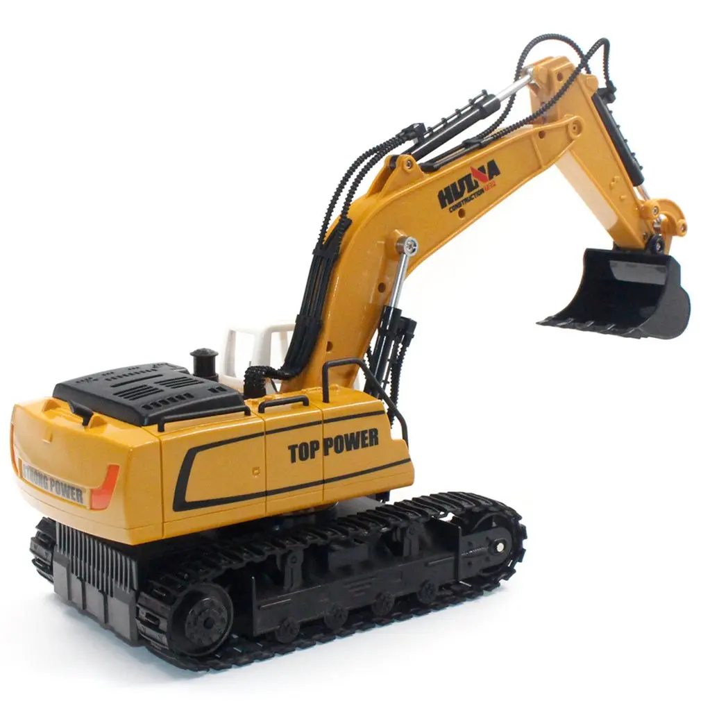 HUINA TOYS 1331 1/16 9CH RC экскаватор грузовик инженерный строительный автомобиль с дистанционным управлением с поворотом на 350 светильник