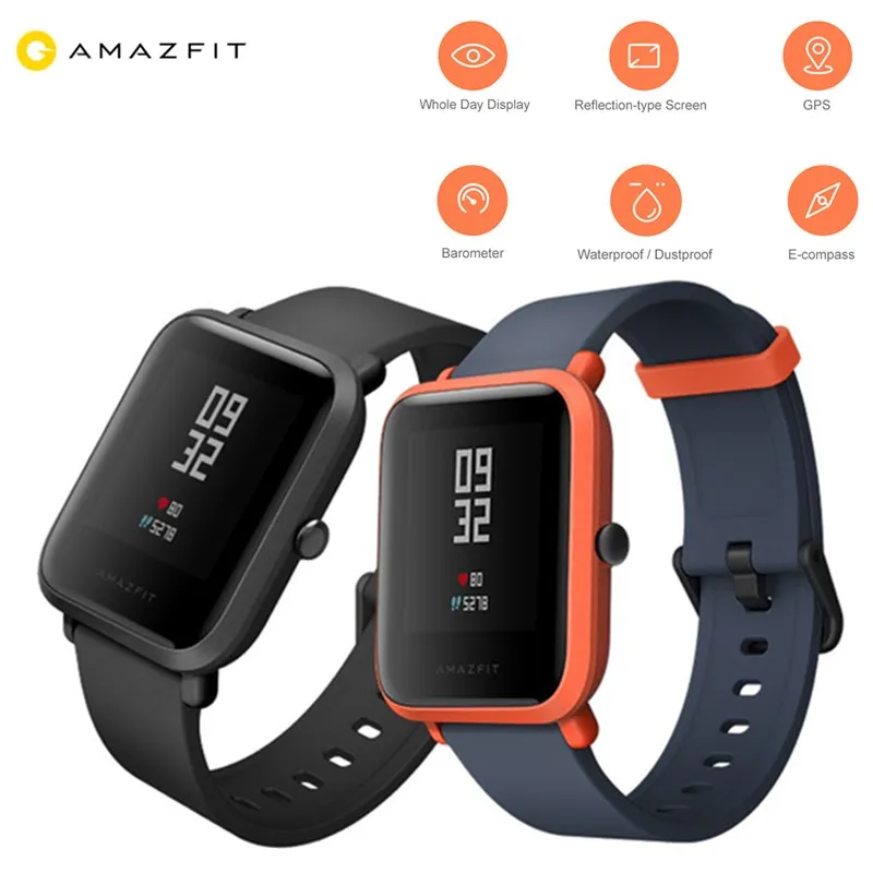 Смарт часы Xiao mi Amazfit Bip английская версия Hua gps умные Pace Lite Молодежный выпуск Пульс