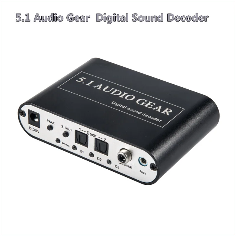

New 5.1 Channel DTS/AC3 Digital Audio Converter Gear Surround Sound Rush Decoder HD players Blu-ray DVD XBOX360