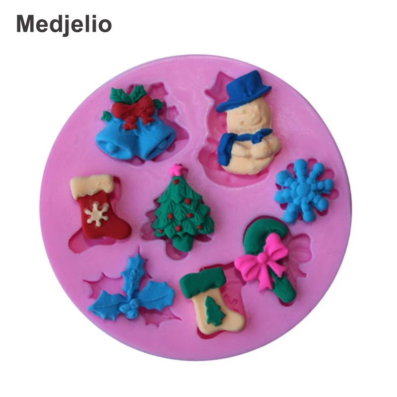 Medjelio 5 шт. силиконовая форма для помады Рождественский Торт Кондитерские