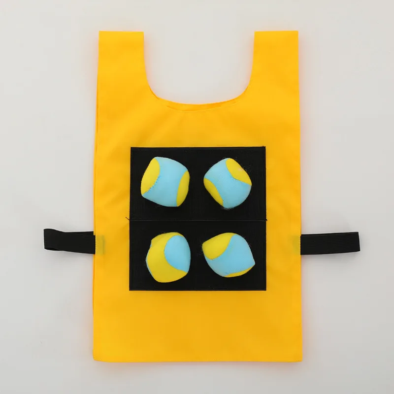 Yellow 4 balls Детский сад наружная игра родитель-ребенок Взаимодействие игры метание липкий целевой жилет избегая игры Реквизит - Цвет: Yellow 4 balls