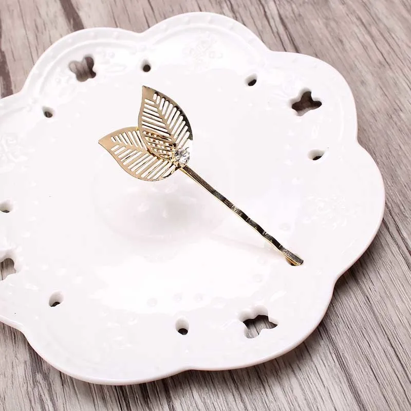 M MISM Trendy Elegant Leaf Hair Clips Women Fashion Hollow Barrettes Jewelry For Girls Wedding Party Leaves Pins 11.11 | Украшения и
