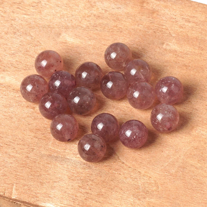 

Natural Strawberry Quartz Crystal Stone Round Jasper Original Gemstone Beads Universe Planet 6/8/10mm Love Luck Fortune Jewelry
