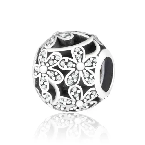 Подходит для оригинальных браслетов Pandora DIY Ювелирные изделия Осенняя коллекция ромашки ажурные шармы 925 пробы серебряные бусины в виде цветка - Цвет: A3