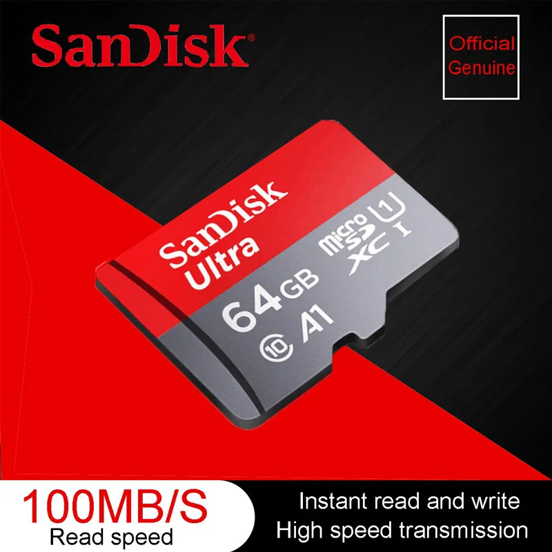 SanDisk Ultra micro SD карта 64 Гб памяти microSD TF microSDXC UHS-I для смартфонов cartao de memoria A1 |