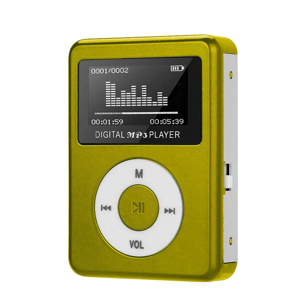 Зеленый USB 3,5 мм стерео разъем мини MP3 плеер ЖК-экран Поддержка 32 ГБ Micro SD TF карта скользкий стильный дизайн - Цвет: Зеленый