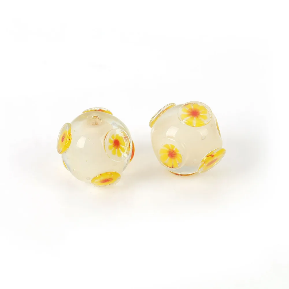 DoreenBeads стеклянный бисер в японском стиле круглые прозрачные цветы