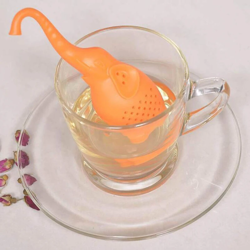 1PCS Hot Selling Elephant Style Silicone Tea Strainer Herbal Spice Infuser Filter Diffuser Kitchen Coffee Tools | Дом и сад