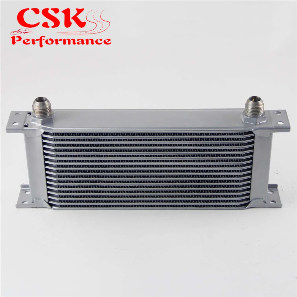 

Universal 16 Row AN10 248mm British Engine Oil Cooler Aluminum Black / Silver