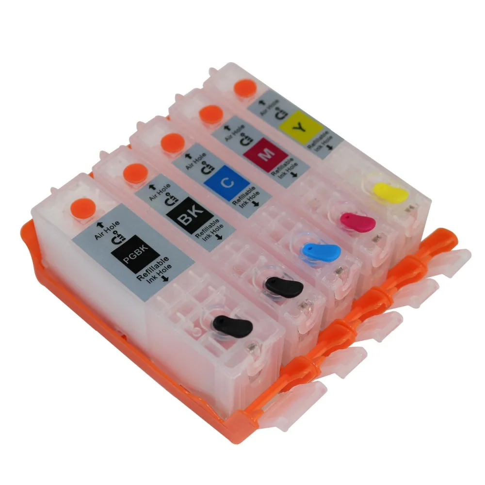 CEYE Empty Refillable Ink Cartridges Kit For CANON MG5760 MG5765 MG5766 MG6860 MG6865 MG6866 TS5060 TS6060 PGI-670 CLI-671 5pcs |