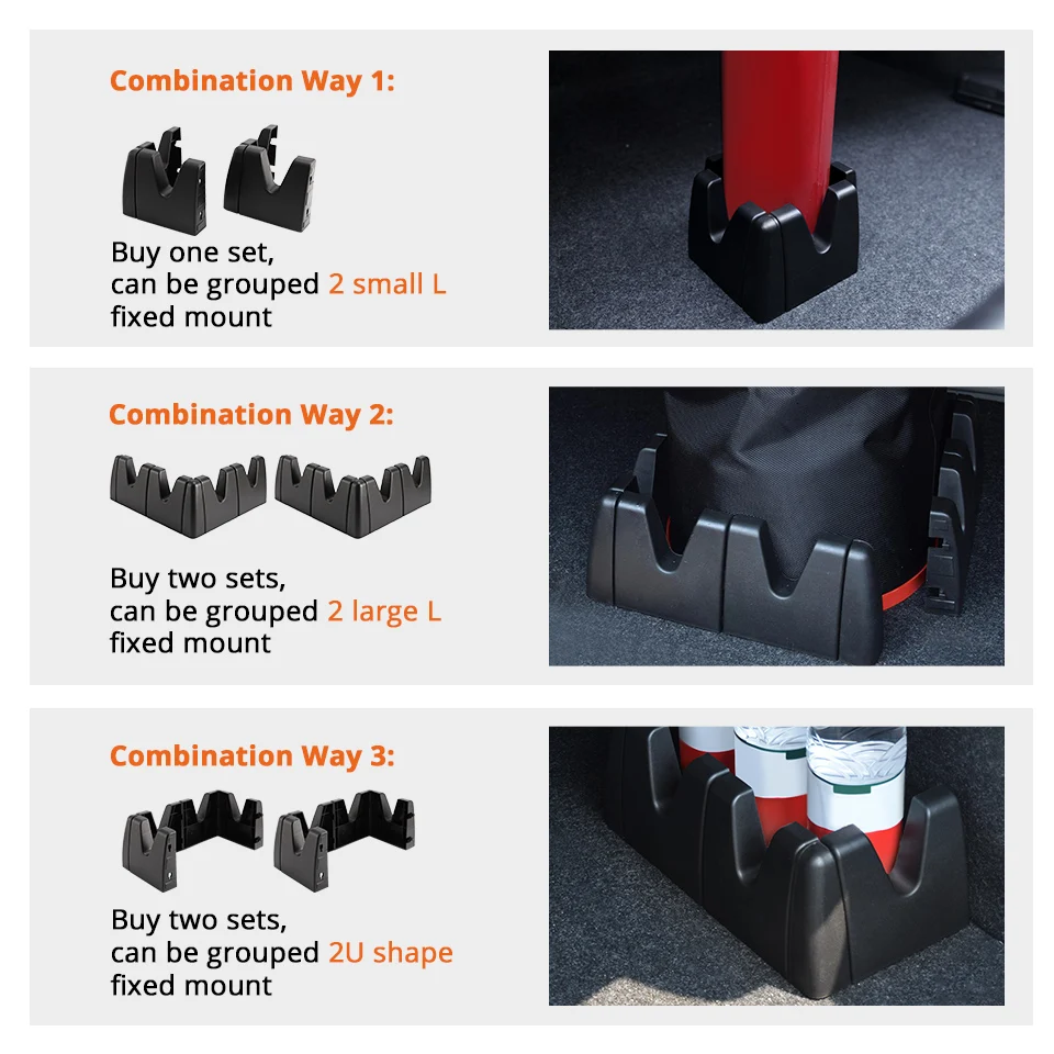 Partol черный пластиковый автомобильный багажник сборные блоки для хранения DIY