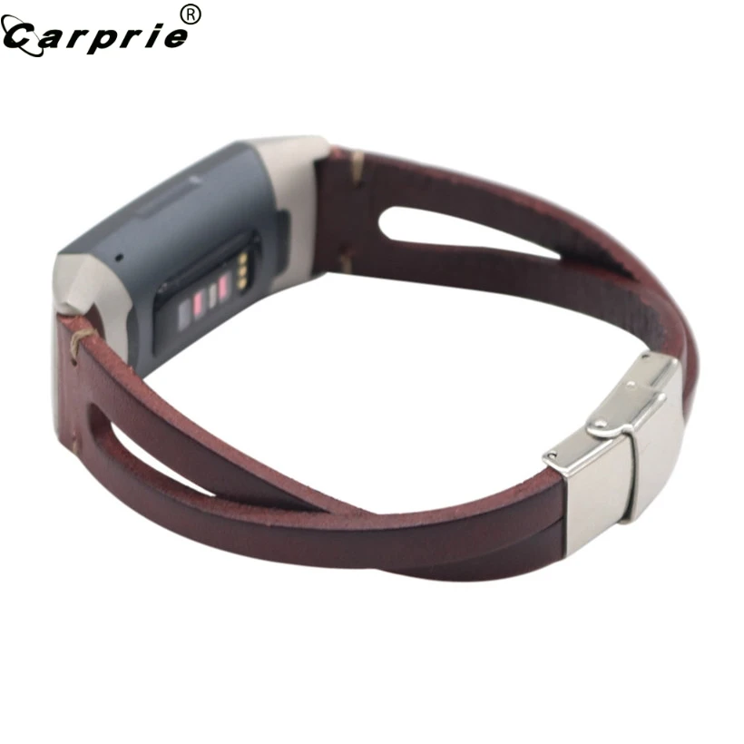 CARPRIE сменный аксессуар кожаный браслет ремешок для часов Fitbit Charge 3 Смарт-браслет