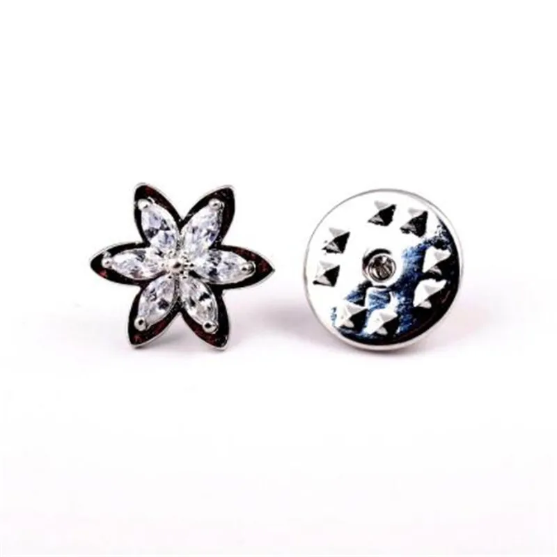 WKOUD Elegant Zircon Flower Brooches for Women Exquisite Collar Brooch Pin Suit Sweater Accessories Fashion Jewelry | Украшения и