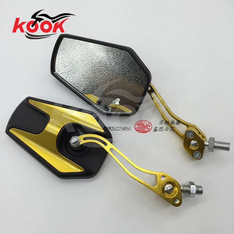 

Free Shipping New Universal Scooter Rearview Mirrors Pair Moped ATV Motorcycle Backup Mirror for yamaha honda suzuki universal