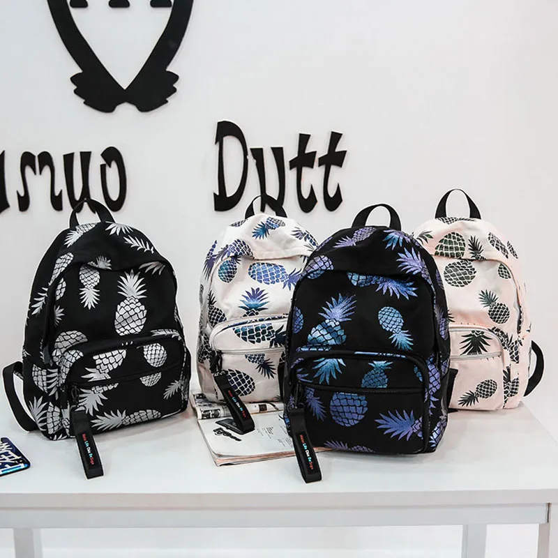 Женский рюкзак с принтом ананаса школьные сумки мужские рюкзаки Mochila Escolar 2018 для