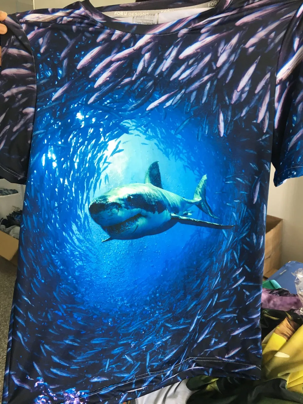 Женская футболка с принтом акулы FORUDESIGNS 3D дельфином для женщин повседневные