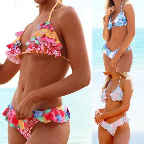 Женский сексуальный комплект бикини разноцветный купальник купальный костюм