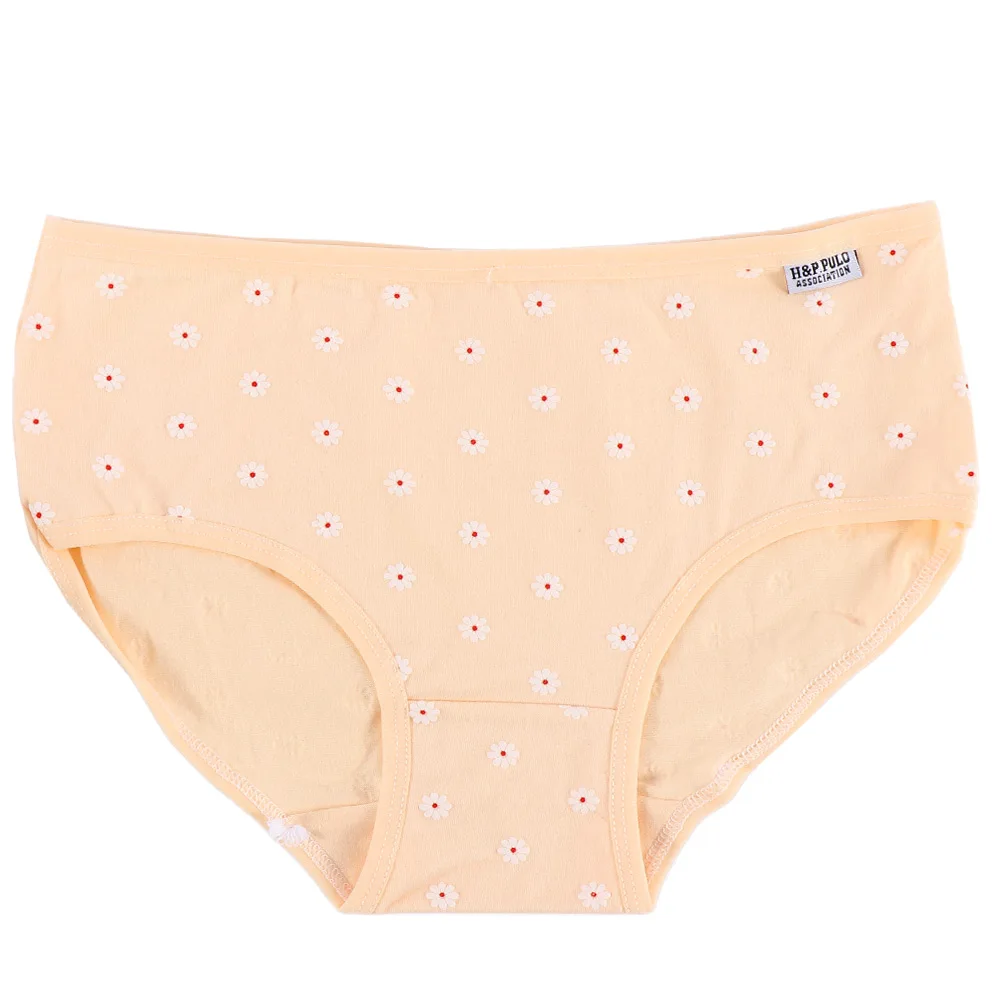 Модное хлопковое нижнее белье для девочек с маргаритками трусики со средней