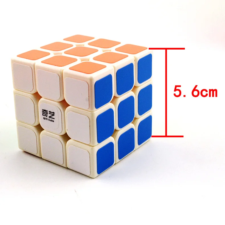 3x3x3 Magic Cube Profissional конкурс скорость Neo Cubo Magico Rubiksed ПВХ наклейки Головоломка Куб Прохладный игрушечные лошадки для детей и взрослых - Цвет: 5.6cm White Sticker