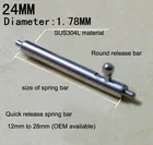50 шт.лот, пружинный переключатель 24 мм, ремонтные инструменты и комплекты для часов, пружинный стержень, запасные части для часов, нержавеющая сталь 304, штырь для часов