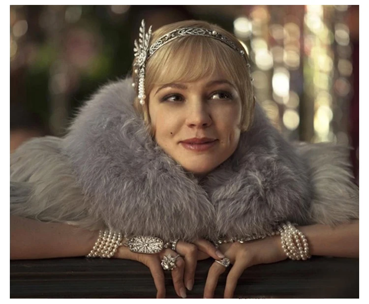 1920 s Хлопушки Великий Гэтсби украшения для волос Свадебная повязка Винтаж