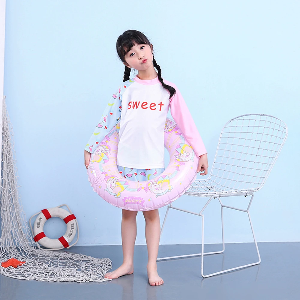 Надувное детское кольцо для плавания в виде единорога плавательный круг