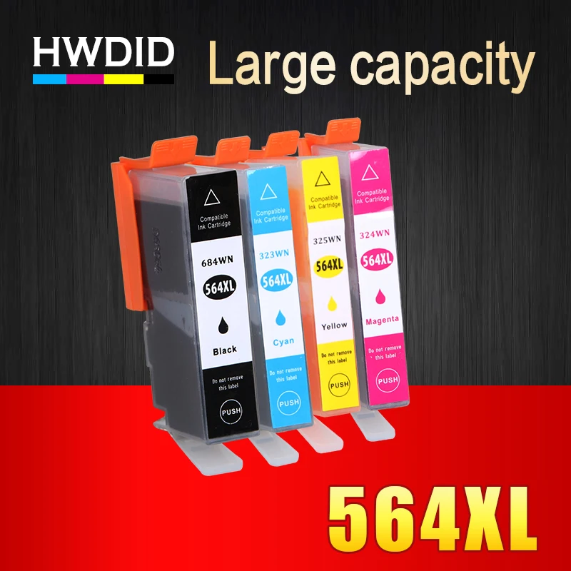 HWDID 564 XL 564XL совместимый чернильный картридж для HP Photosmart 5510 5511 5512 5514 5515 5520 5525 6510 6512