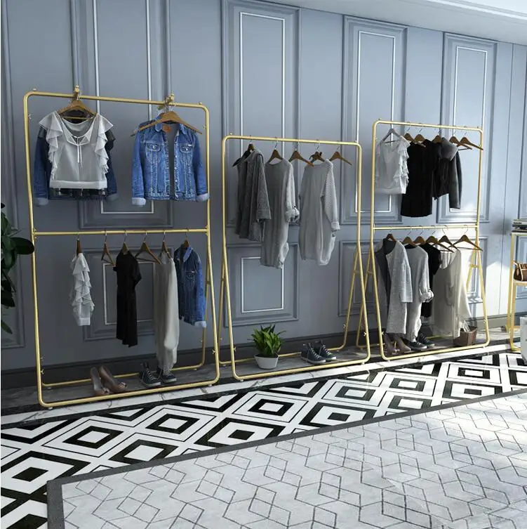 Золотая витрина напольная настенная Передняя боковая для магазина