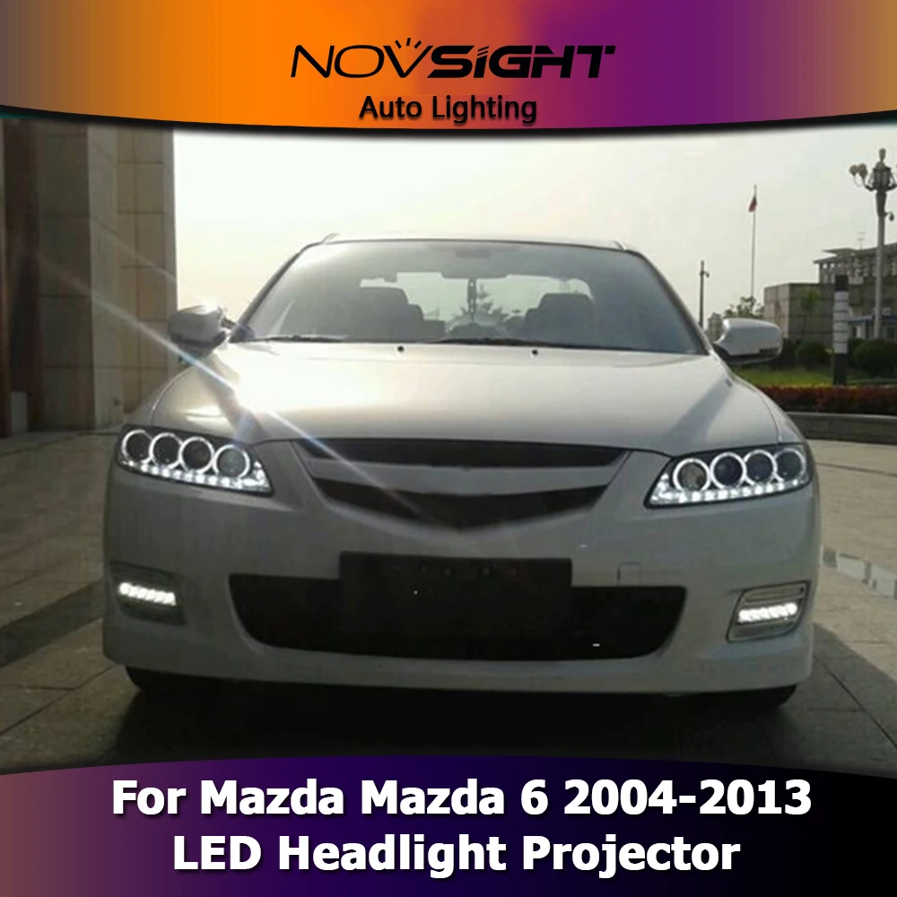 Автомобильный Стайлинг для Mazda 6 фары 2004-2013 мазда 6 светодиодный налобный фонарь универсальный тип DRL Биксеноновые линзы Высокий Низкий луч парковка