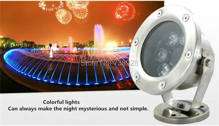 Подводный светодиодный сменный 3W/6 Вт/9 Вт/12 Вт/15 Вт/18 Вт/36 Вт светильник для бассейна открытый фонтан светильник s проект Декор подводная лампа
