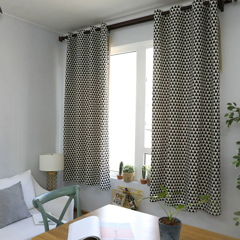 Nody простая Геометрическая Затемняющая штора с принтом для гостиной спальни