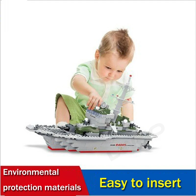 LWKO Military Ship Model Building Blocks Bricks Toy Imitation Gun Weapon Equipment Technic Designer Kids Toys For Children Gifts | Игрушки и