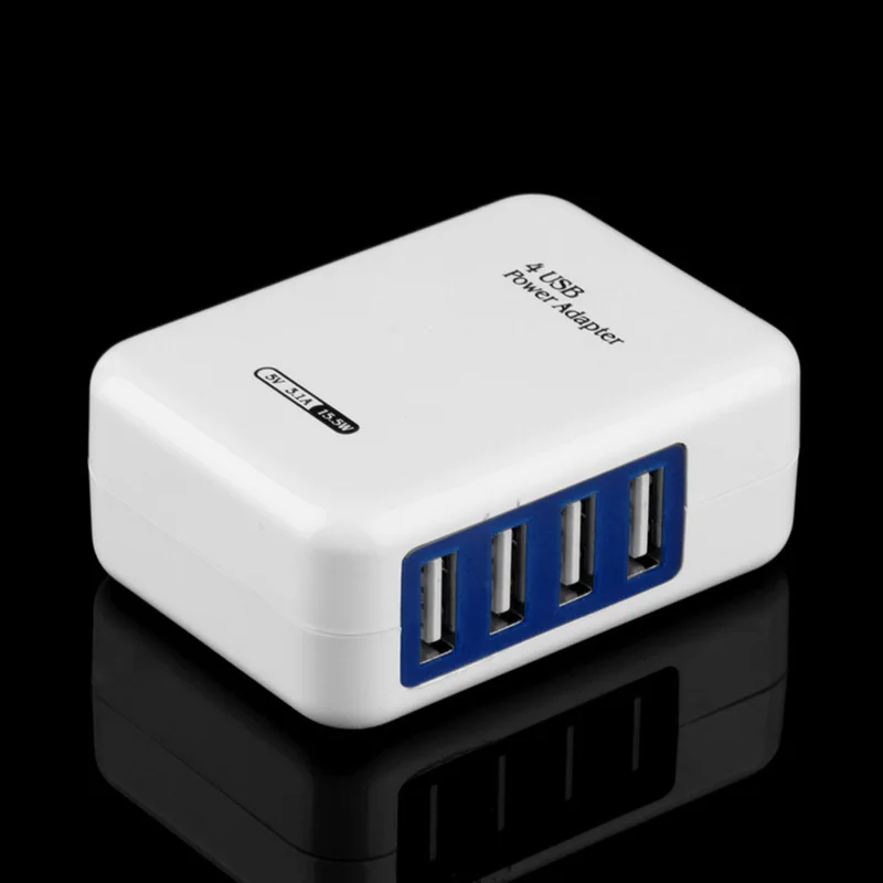 Умное зарядное устройство с 4 портами USB на AC 5 В 3 1 А|Зарядные устройства для