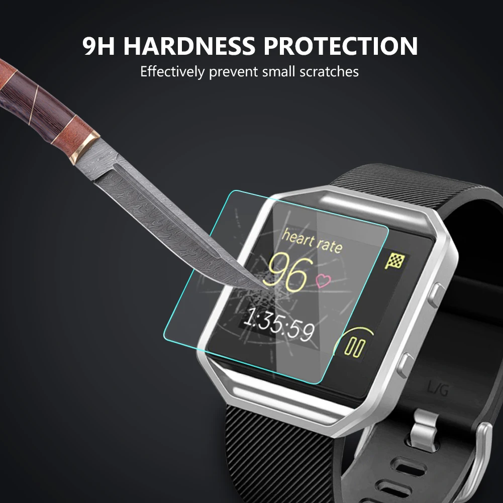 9H твердость 0 26 мм для умных часов Fitbit Blaze Премиум Защитная пленка экрана Arc 2.5D