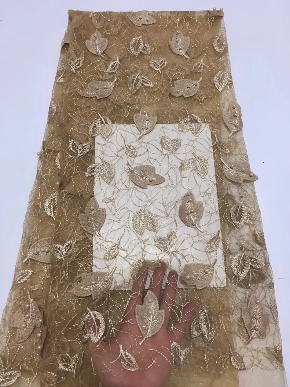 

Embroidery Mesh Tulle Lace Fabric With Nigeria Wedding Dress Lace Fashion African French Net Lace Fabric ML7290