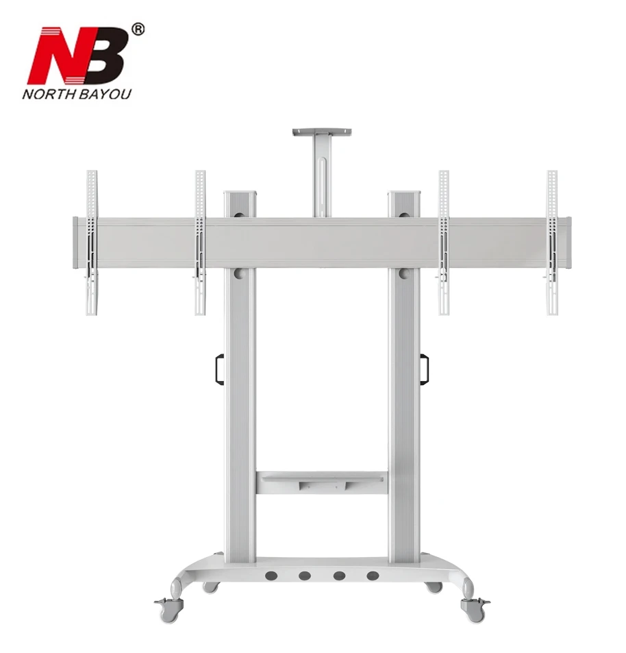 NB AVT1800 60 2A двойной экран ТВ Мобильная тележка 40 &quot 60&quot LED LCD плазменный крепление с