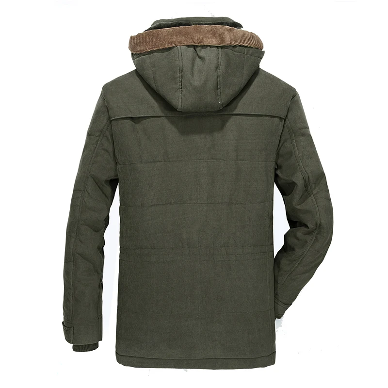 YIHUAHOO зимняя куртка мужская 5XL 6XL Толстая теплая парка флисовая меховая с капюшоном Военная куртка пальто с несколькими карманами ветровка куртка мужская