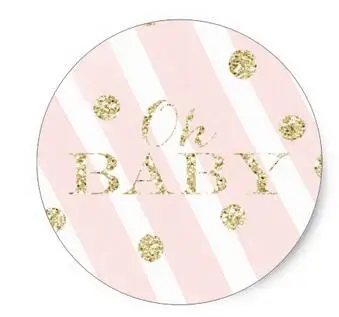 1 5 дюйма Румяна розового и золотого цвета для детского душа Oh Baby классическая