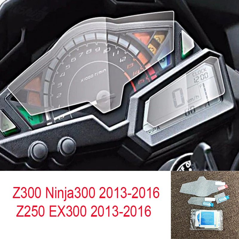 

For Kawasaki Z300 Ninja 300 EX300 Z250 Ninja300 2013 2014 2015 2016 Cluster Scratch Protection Speedometer Film Screen Protector