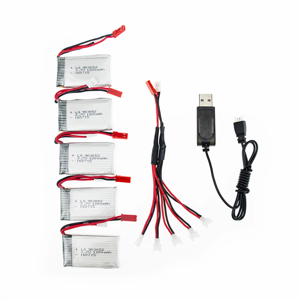 5 шт. 3 7 В 1200 мАч Xpower литий-полимерный Lipo аккумулятор в 1 USB зарядное устройство