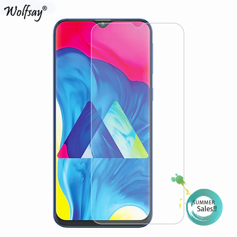 Protector de pantalla de vidrio templado para Samsung Galaxy M10, pel&iacute;cula de vidrio para tel&eacute;fono Samsung Galaxy M10, 2 unidades-0