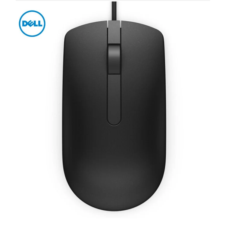 Компьютерная мышь Dell MS116 с кабелем для офиса ноутбука дома черная/белая USB|Мыши| |