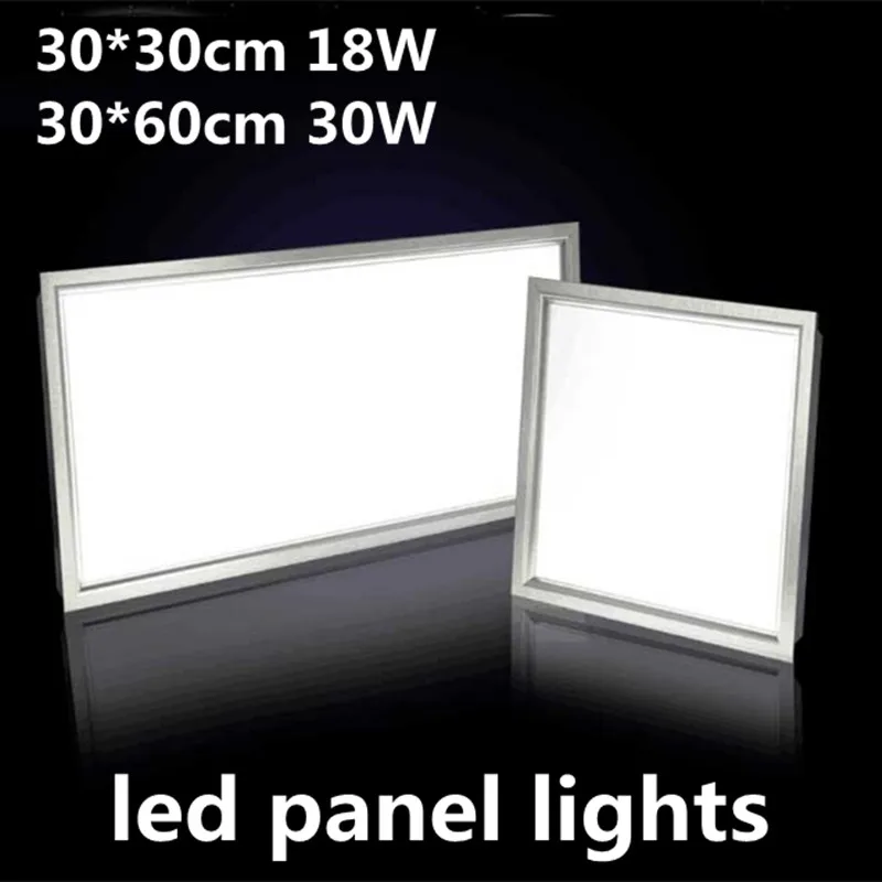 AC90-260V ультра тонкая плоская led панель с светильник 600x600 300x300 1200x300 1200x600 300x600 60x120 18W 30W 48W офисный вниз светильник