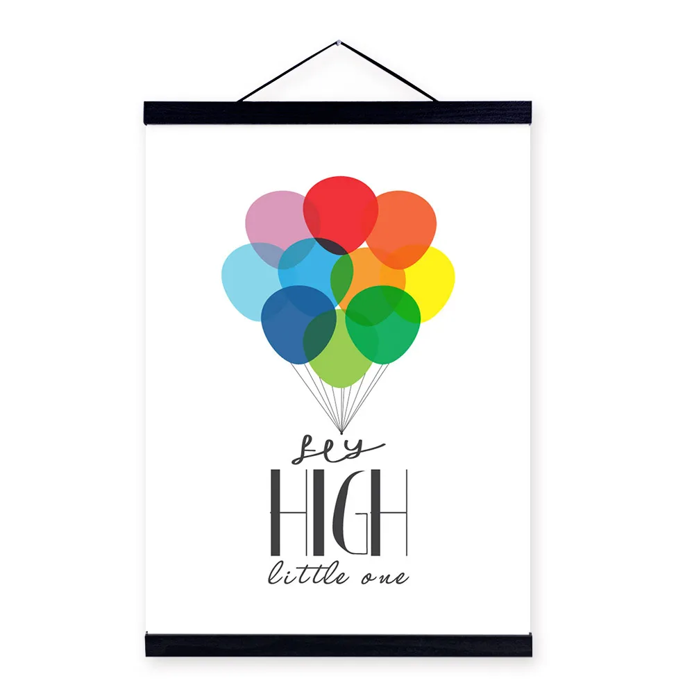 Скандинавские цветные шары велосипедная типография цитаты постер печать