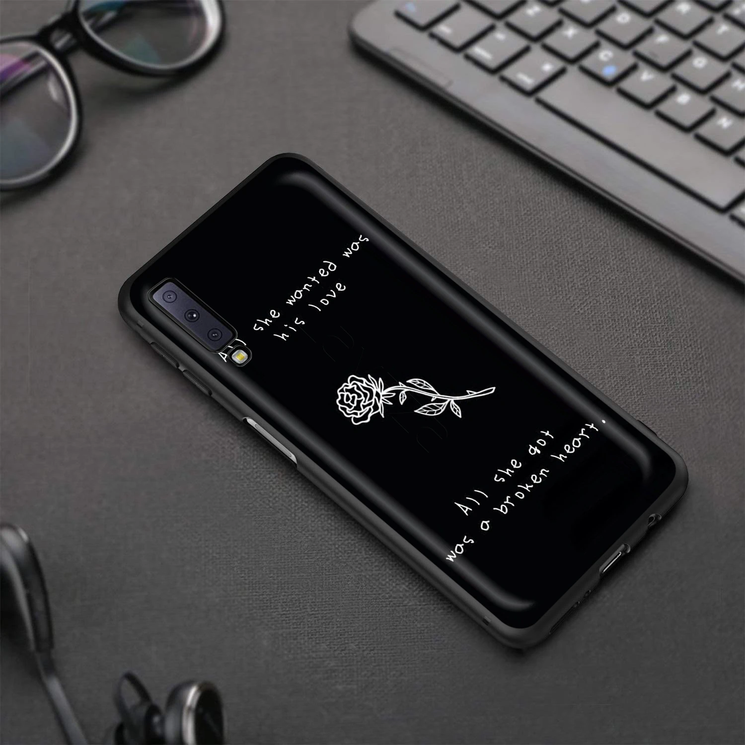 Чехол Love Heart Rose для Samsung Galaxy J6 A9 A8 A7 A70 A6 A5 A50 A40 A30 A3 A10 A51 A71 A81 A91 2018 | Мобильные телефоны
